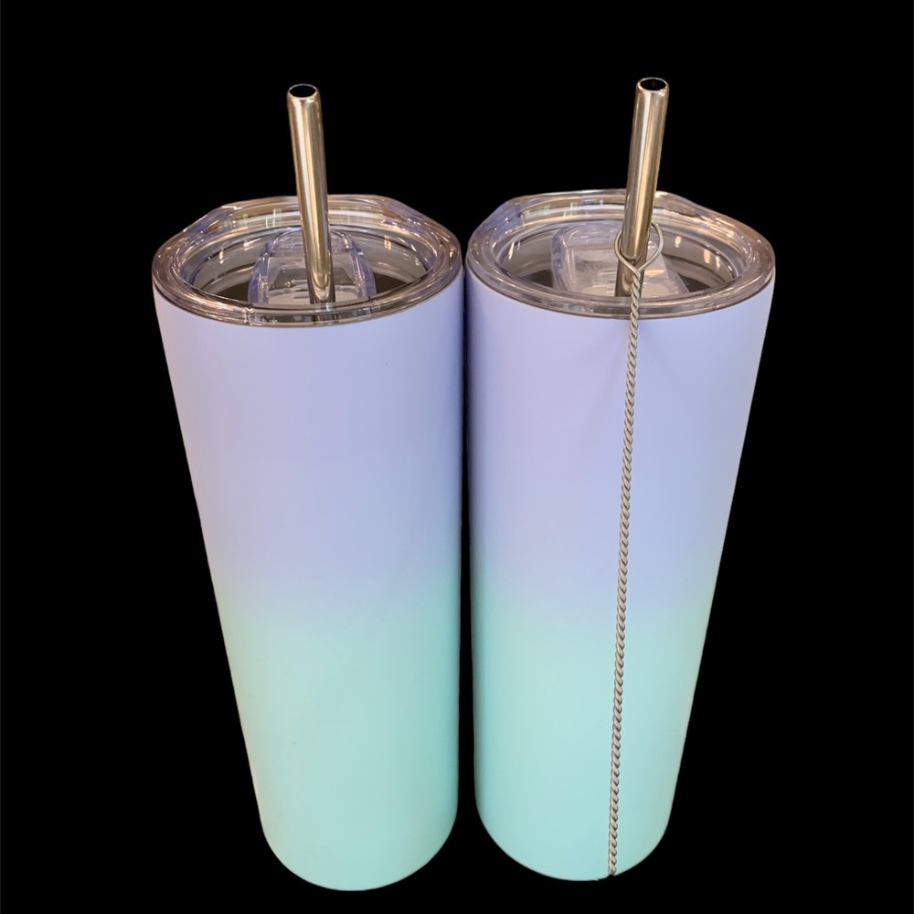 2 Insulated Skinny Stainless Steel Tumblers - Picture 1 of 4